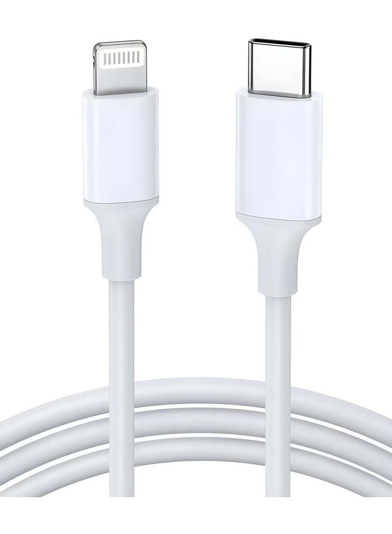 كابل USB C إلى Lightning بقوة 20 وات، كابل شحن سريع بطول متر واحد لأجهزة iPhone مقاس 14/13/12/11/XS/XR/X/8/iPad - Image 1